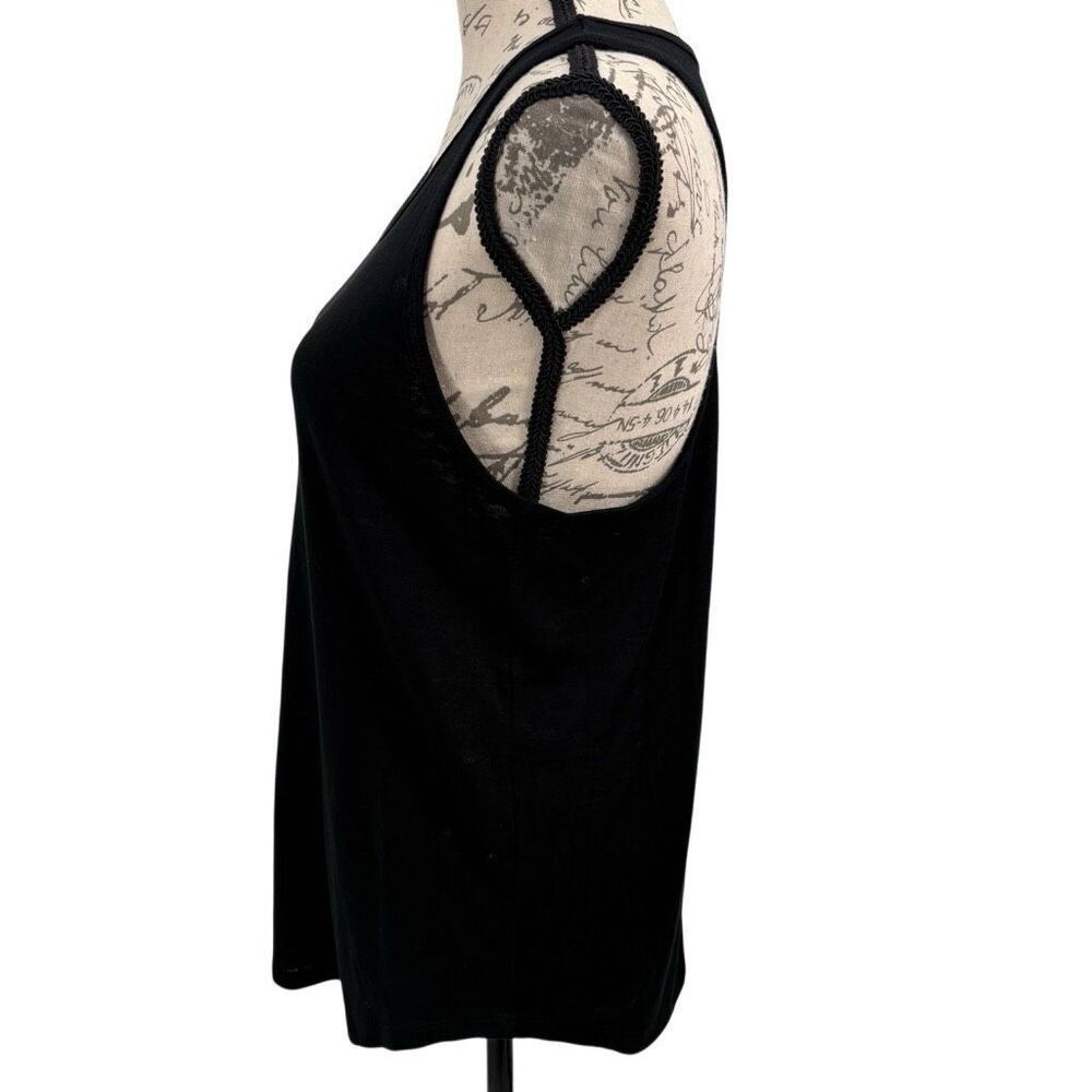 Athleta Diamond‎ Cut Out Back Tank Top Black Size Medium - Picture 6 of 11